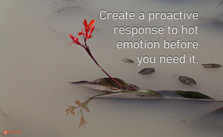 Create a proactive response to hot emotion before you need it