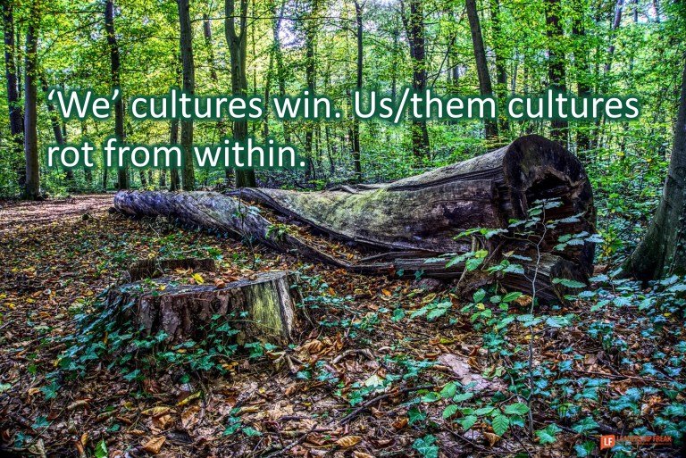 'We' cultures win. Us/them cultures rot from within.