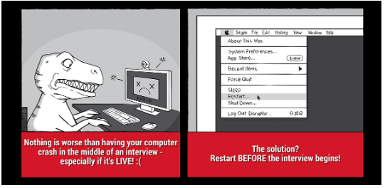 Restart your computer before a meeting to minimize resource use