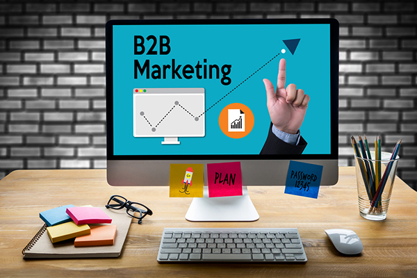 B2B marketing graphic with increasing results