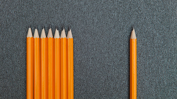 Pencil set apart